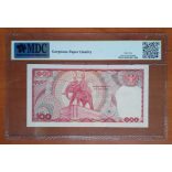 Thailand 100 Baht 1978 UNC MDC 65 certified banknote
