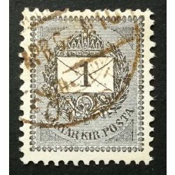   Hungary 1889 Letter, black cipher 1 kr. perf. 12: 11 1/2 Főposta used