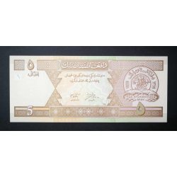 Afganisztan 5 Afghanis 2002 Unc-