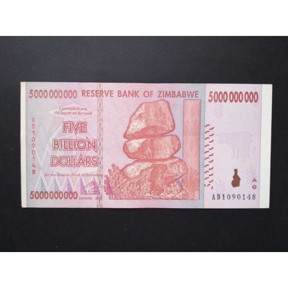 Zimbabwe 5 milliárd Dollars 2008 XF+