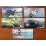 Aldabra-sziget 5, 20, 50, 100, 200 Dollars 2019 UNC 