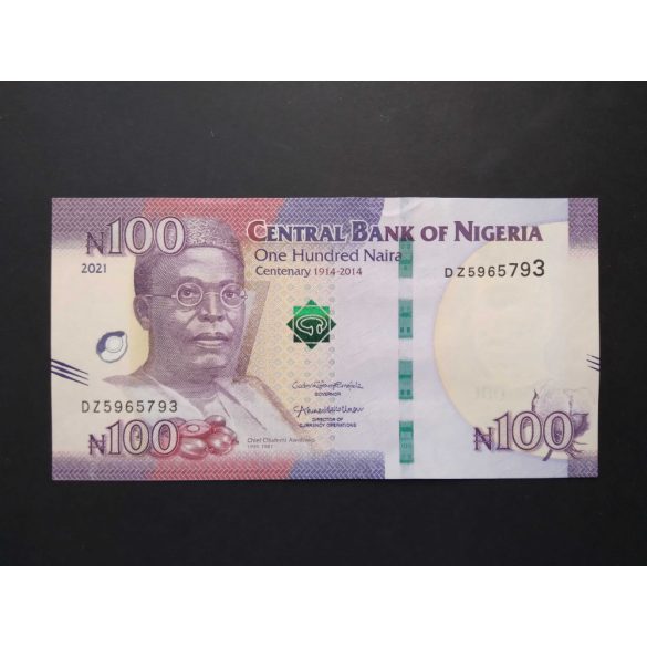 Nigéria 100 Naira 2021 UNC-