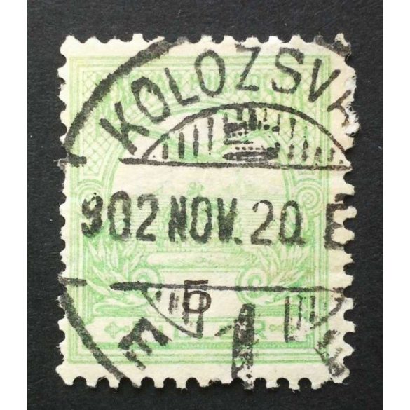 Hungary 1900 TURUL 5 F. perf. 12 : 11 3/4 KOLOZSVÁ(R) used