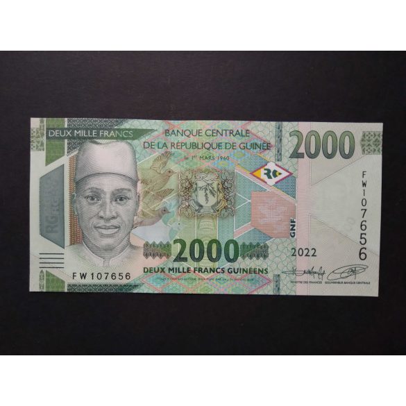 Guinea 2000 Francs 2022 Unc