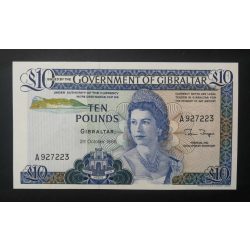 Gibraltár 10 Pounds 1986 UNC-