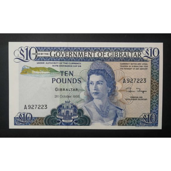 Gibraltar 10 Pounds 1986 UNC-