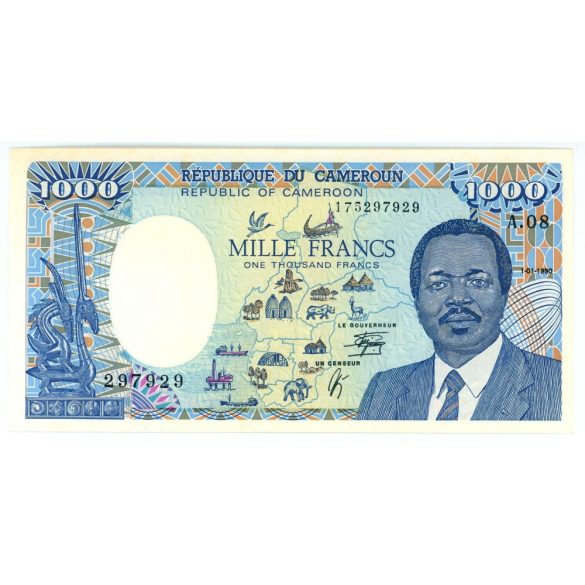 Kamerun 1000 Francs 1992 aUNC+