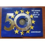 Írország 9 db-os euro szett 2007 50 éves a római szerződés díszcsomagolásban