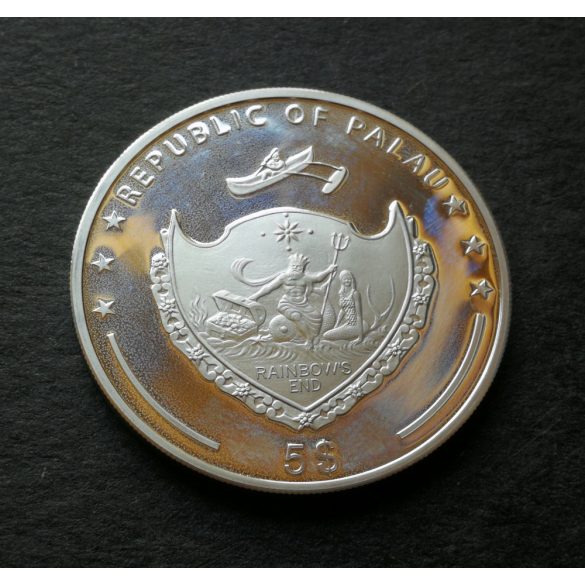 Palau 5 Dollár 2010 ezüst, multicolor PP, emlékérme
