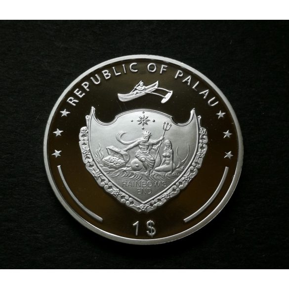 Palau 1 Dollár 2009 ezüstözött-multicolor PP,  Zeusz szobor emlékérme