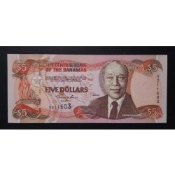 Bahamas 5 Dollars 2001 UNC