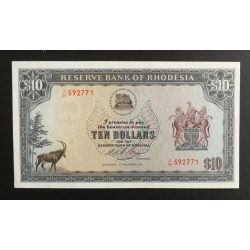 Rhodesia 10 Dollars 1975 UNC-