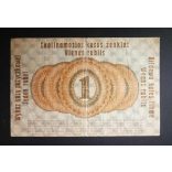 Germany 1 Rubel 1916 POSEN Poland, Lithuania occupation F