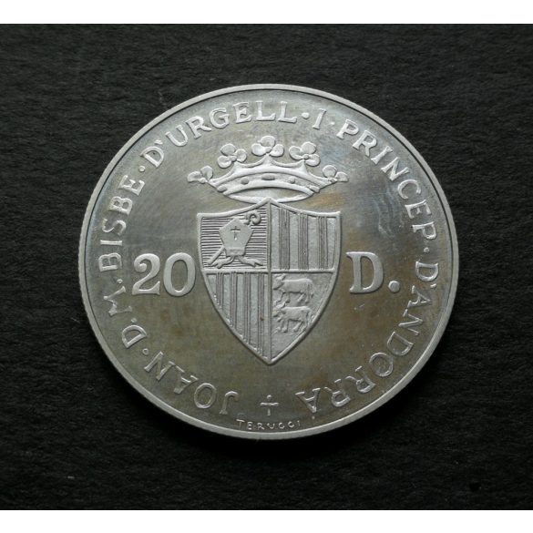 Andorra 20 Diners 1984 Silver PP, Commemorative coin