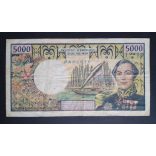 Tahiti Papeete 5000 Francs 1985 F