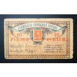 Oroszország 10 Rubel 1918 Transcaucasia Baku Uprava VG+