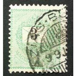   Hungary 1898 Letter, black cipher 3 kr. perf. 12: 11 3/4 (B)ÁZIÁS - BU(DAPEST) Railway Post used