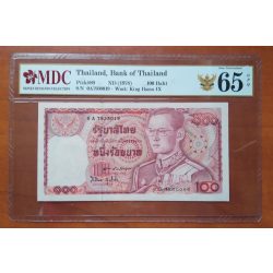 Thaiföld 100 Baht 1978 UNC MDC 65 minősített bankjegy