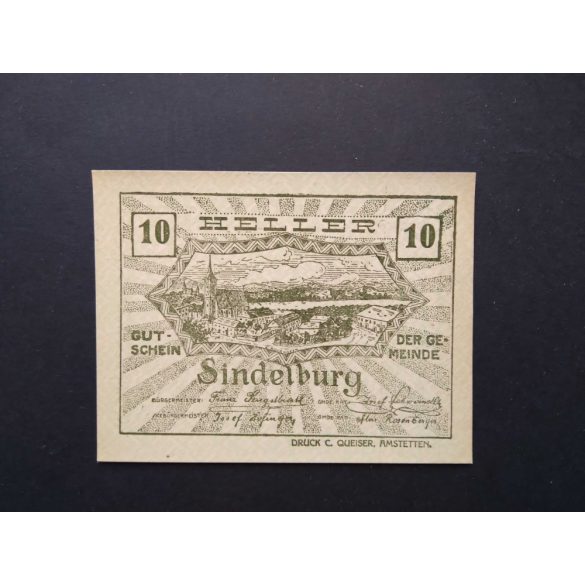 Ausztria 10 Heller 1920 Unc Sindelburg