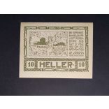 Austria 10 Heller 1920 Unc Sindelburg