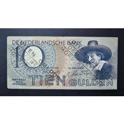 Hollandia 10 Gulden 1943 Demonetised felülnyomás F