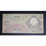 Hollandia 10 Gulden 1943 Demonetised felülnyomás F