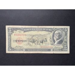 Kuba 5 Pesos 1958 F