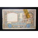 France 20 Francs 1940 VG