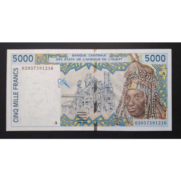 West African States Ivory Coast 5000 Francs 2002 UNC-