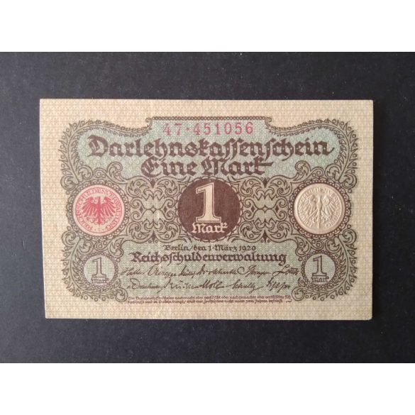 Germany 1 Mark 1920 XF