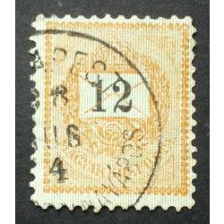   Hungary 1888 Letter, black cipher 12 Kr. perf 11 1/2 (BUD)APEST / (I. KRISZTI)NA VÁROS used