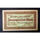 Németország 20000 Mark 1923 Essen VF