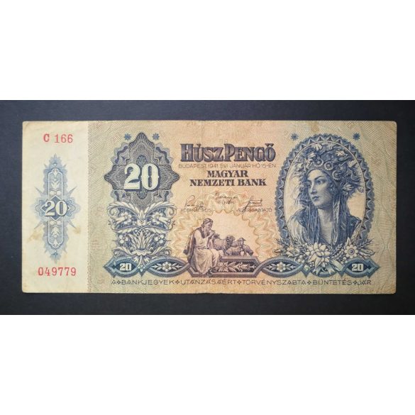 Hungary 20 Pengő 1941 F
