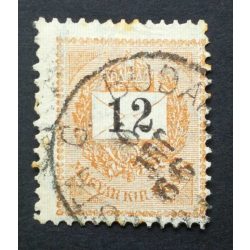   Hungary 1898 Letter, black cipher 12 kr. perf. 12 : 11 3/4 BUDA(PEST FŐPO)STA G. used