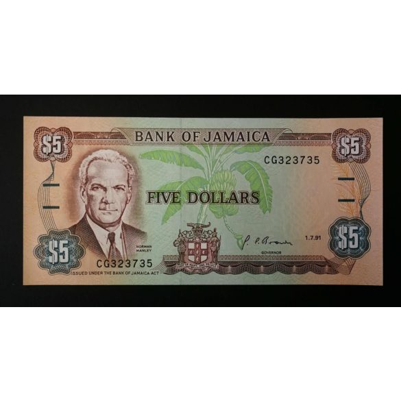 Jamaika 5 Dollars 1991 UNC
