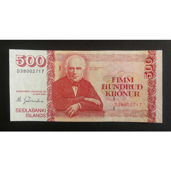 Iceland 500 Kronur 2001 UNC