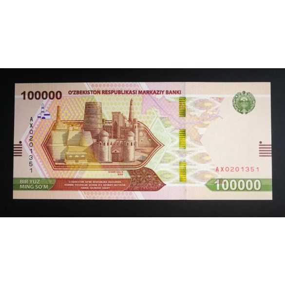 Uzbekistan 100000 Som 2021 UNC