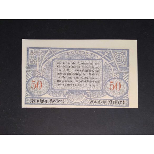 Austria 50 Heller 1920 Unc Wendling