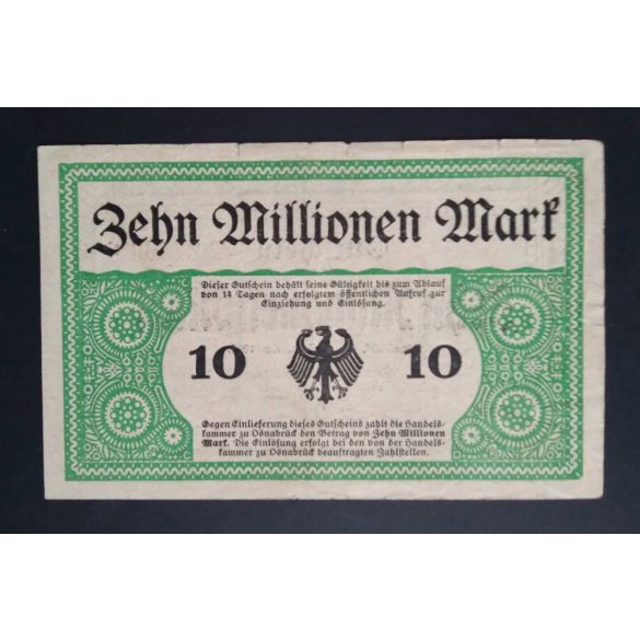 Németország 10 Millió Mark Osnabrück 1923 F 