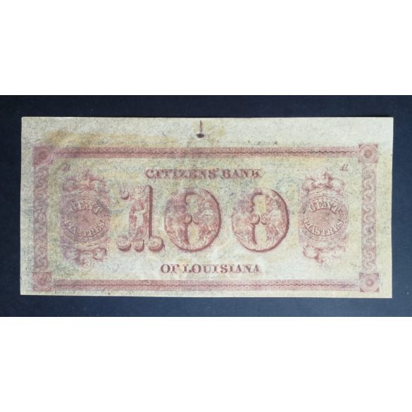 USA Louisiana Citizen's Bank 100 Dollars circa 1840 UNC-