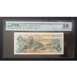 Kongó 50 Francs 1961-62 Aunc PMG 58 minősített bankjegy