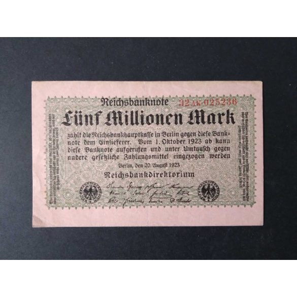 Germany 5 Million Mark 1923 XF