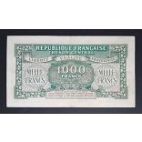 France 1000 Francs 1944 VF