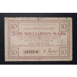 Németország 10 Milliárd Mark Stettin 1923 VG