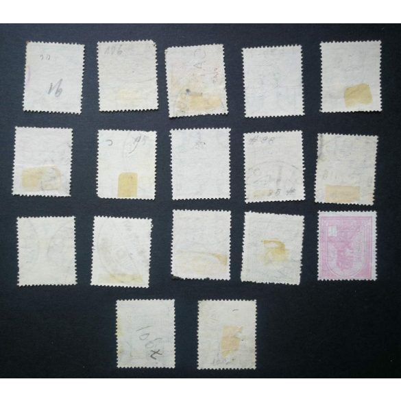 Hungary 1908/09 TURUL and King Franz Joseph 17 pcs perf. 15 used