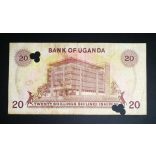 Uganda 20 Shillings 1973 cancelled