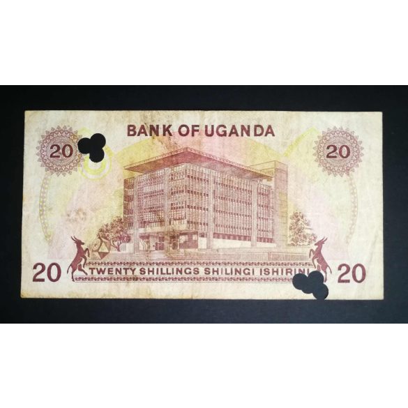 Uganda 20 Shillings 1973 cancelled