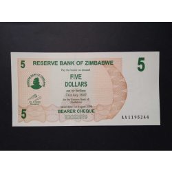 Zimbabwe 5 Dollars 2006 UNC