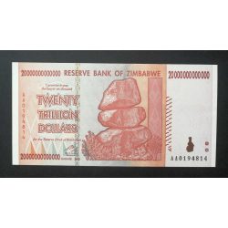 Zimbabwe 20 Trillion Dollars 2008 UNC