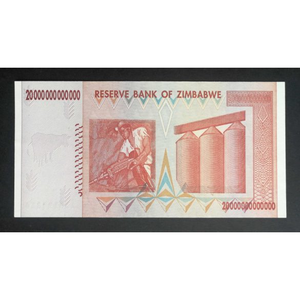Zimbabwe 20 trillió Dollars 2008 UNC